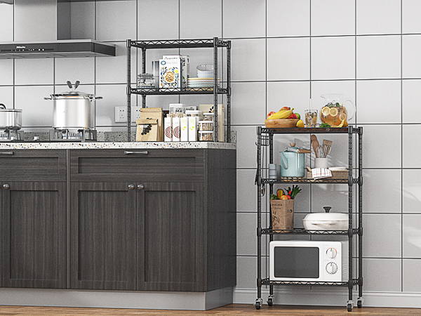 wire shelves on wheels