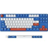 AJAZZ 75% Mechanical Gaming Keyboard,Non-Backlit Wireless Gaming Keyboard Dual Modes BT5.0/2.4G,M...