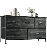 WLIVE Dresser for Bedroom with 5 Drawers, Wide Chest of Drawers, Fabric Dresser, Storage Organize...