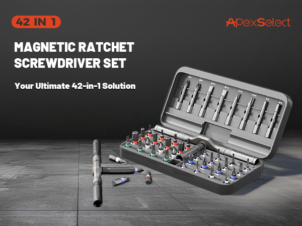 ApexSelect 42 in 1 magnetic ratchet screwdriver set