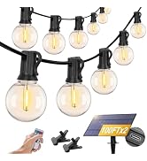 ZJOJO Solar Outdoor String Lights 200FT(100 * 2Pack) G40 Globe Patio Lights Outdoor String Lights...