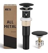 KES All Metal Bathroom Sink Drain with Strainer Basket Hair Catcher Anti Clog Pop Up Drain Stoppe...