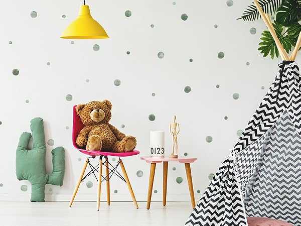 Boho colorful polka dot wall sticker