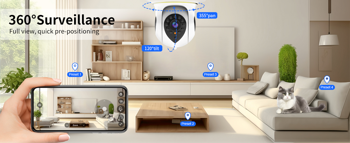 pet camera with laser toy for cats dogs