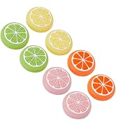 GORGECRAFT 8Pcs 4 Colors Replacement Thumb Grip Caps Silicone Lemon Fruit Analog Joystick Caps Pr...