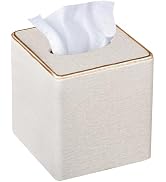 Leather Tissue Box Cover Square,Decorative Cube Tissue Box Holder with Magnetic Bottom,Facial Pap...