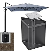Dolibest Heavy Duty In-Ground Umbrella Base, Universal Steel Rustproof Steel Ground Umbrella Stan...