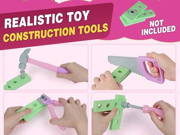 Realistic Construction Play Tools for Practice & Learning
