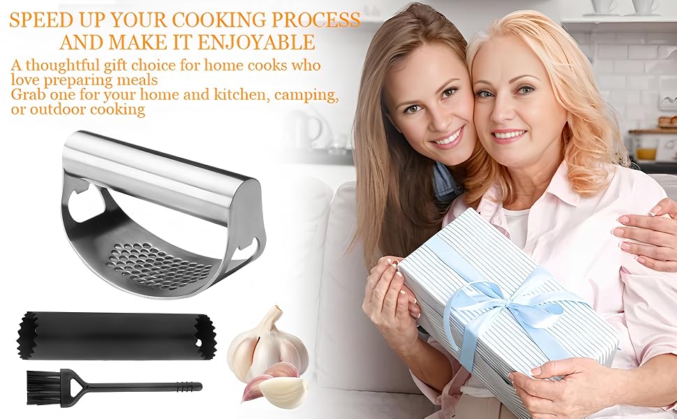 garlic crusher stainless steel