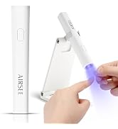 AIRSEE Mini Handheld UV Light for Gel Nails with Stand,Portable Rechargeable Nail Lamps,2 Timers ...