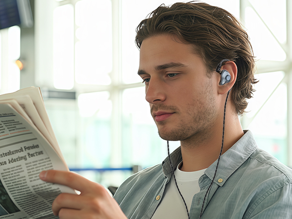 noise isolating stereo wired earbuds
