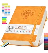PERCUN A4 Lined Journal Notebook,365 Page Large Leather Journals for Writing Women Men,Hardcover ...