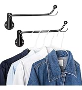 Mkono Wall Mounted Drying Rack Laundry Clothes Hanger with Swing Arm Space Saving Metal Hanging V...