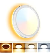 Fairdeer 7 Inch LED Ceiling Light with Night Light, 15W 1500LM 3000K Warm to 6500K Cold Light Sel...