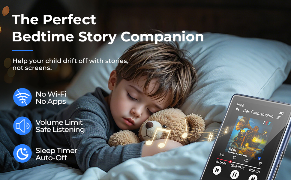 Zinc Alloy MP3 Player Bluetooth Touchscreen HiFi Sound 48H Battery FM Radio Voice Recorder No WiFi