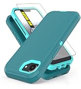 AWZHYDT for iPhone 17e/iPhone 16e Case | Heavy Duty Protective Case with Screen Protector [3 in 1...