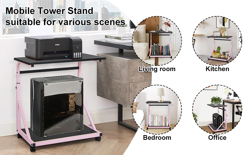 Under Desk CPU Stand molile laptop desk side table
