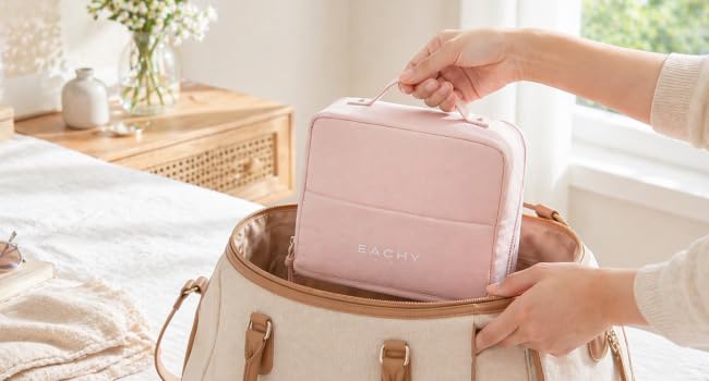 large capacity wide-open travel cosmetic bag