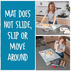 This pastry mat does not slip, slide or move around
