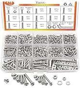Taiss 478PCS M3 M4 Button Head Socket Cap Screws Bolts Kit with Nuts/Washer/Wrenches,304 Stainles...