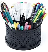 SETTFRFE Rotating Pen/Pencil Holder for Desk,Supplies Organizer Pen Caddy,6 Compartments Spinning...