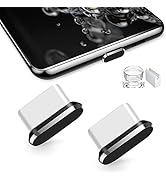 USB Type C Anti Dust Plug 2 Pack USBC Charging Port Cover Plugs Protector Cap with Carry Box Cabl...