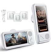 Shower Phone Holder with Bluetooth Speaker,IPX5 Waterproof,Touch-Friendly Screen Access,No-Drilli...