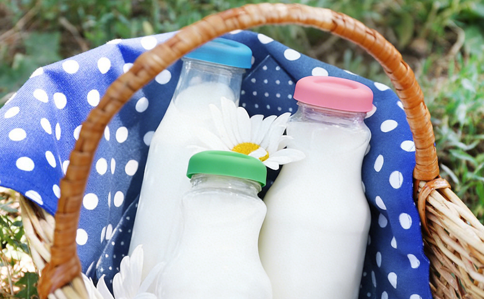 Reusable Glass Milk Bottle Caps