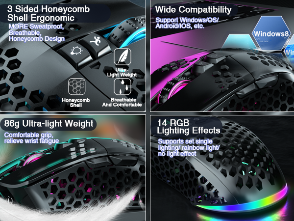wireless gaming mouse wireless mouse gamer Rechargeable programmable custom mouse