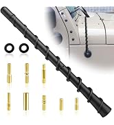 Black Spiral Bending Antenna, Waterproof Car Rubber Antennas, 7 Inch Auto Toppers Flexible Retrof...