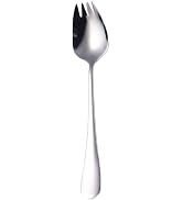 Vintage Stainless Steel 2-in-1 Sporks Salad Forks, 6.5-inch Dessert Spoons, Long Handle Fruit App...