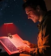 Glocusent 630nm Red Light Reading Light, 26 LEDs Zero Blue Light