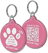 MYLUCKYTAG NFC & QR Code Smart Pet ID Tag Personalized Dog Cat Tag, Online Pet Profile, Pet Locat...