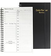 Daily Planner Undated, A5 To Do List Notebook with Hourly Schedules, Spiral Time Management Organ...