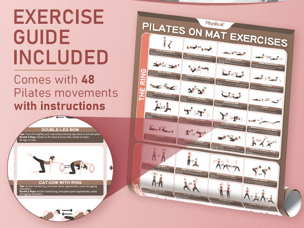 Pilates workout guides with instructions
