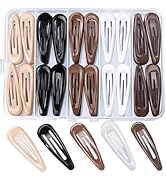 Teenitor 50Pcs Snap Hair Clips,2 Inch Hair Barrettes Hair Clips For Women, Metal Snap Hair Clips ...