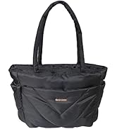 BAGNEER Puffer Tote Bag for Women, Lightweight Handbag with YKK Zipper Quilted Shoulder Laptop Ba...