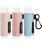 LUCKINEE 3PCS Lip Balm Holder Keychain Clip Chapstick Holder Key Chain Lipstick Holder Lip Gloss ...