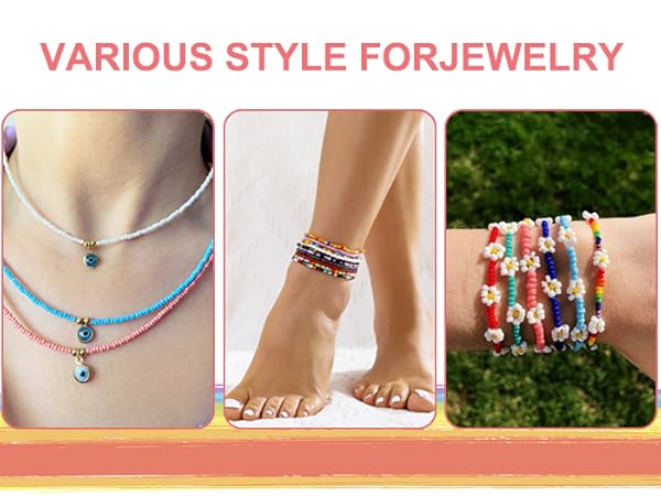 Glass Seed Beads for Jewelry Making Kit, Small Beads Friendship Bracelets Making Kits