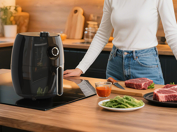 small air fryer small airfryer mini air fryer oven compact air fryer 2 people air fryer basket black