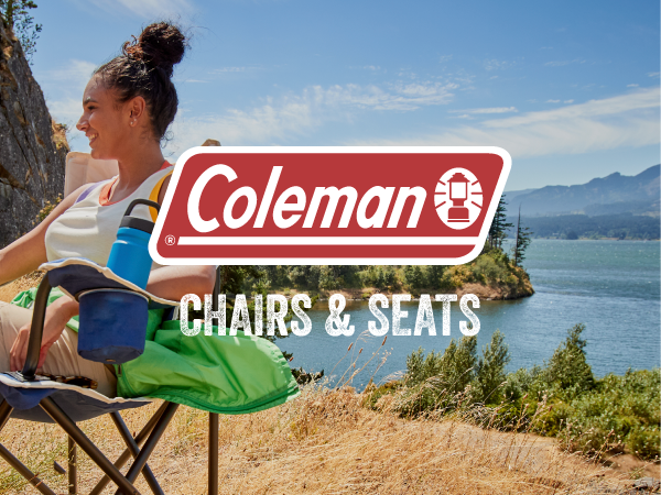coleman brand chairs seats camp hike sports beach sit comfortable nature outdoors portable light