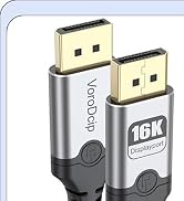 DisplayPort Cable 6Ft Pack of 2, Display Port DP 2.1 Cord (up to 2880P@60Hz, 2160P@240Hz, 1440P@3...