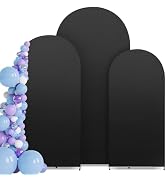 MEKOTRIN Arch Backdrop Cover Set, 4FT, 5FT, 6FT Wedding Spandex Fitted Covers for Round Top Arch ...