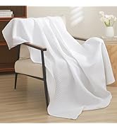PHF 100% Cotton Waffle Weave Throw Blanket 50