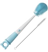 JOYMOOP Silicone Bottle Brush & Straw Cleaner Brush Set, Multi-Functional Bottle Washer for Sport...