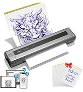 Zodzi TP88 Tattoo Stencil Printer -Thermal Tattoo Printer with 10PCS Transfer Paper,Bluetooth Tra...