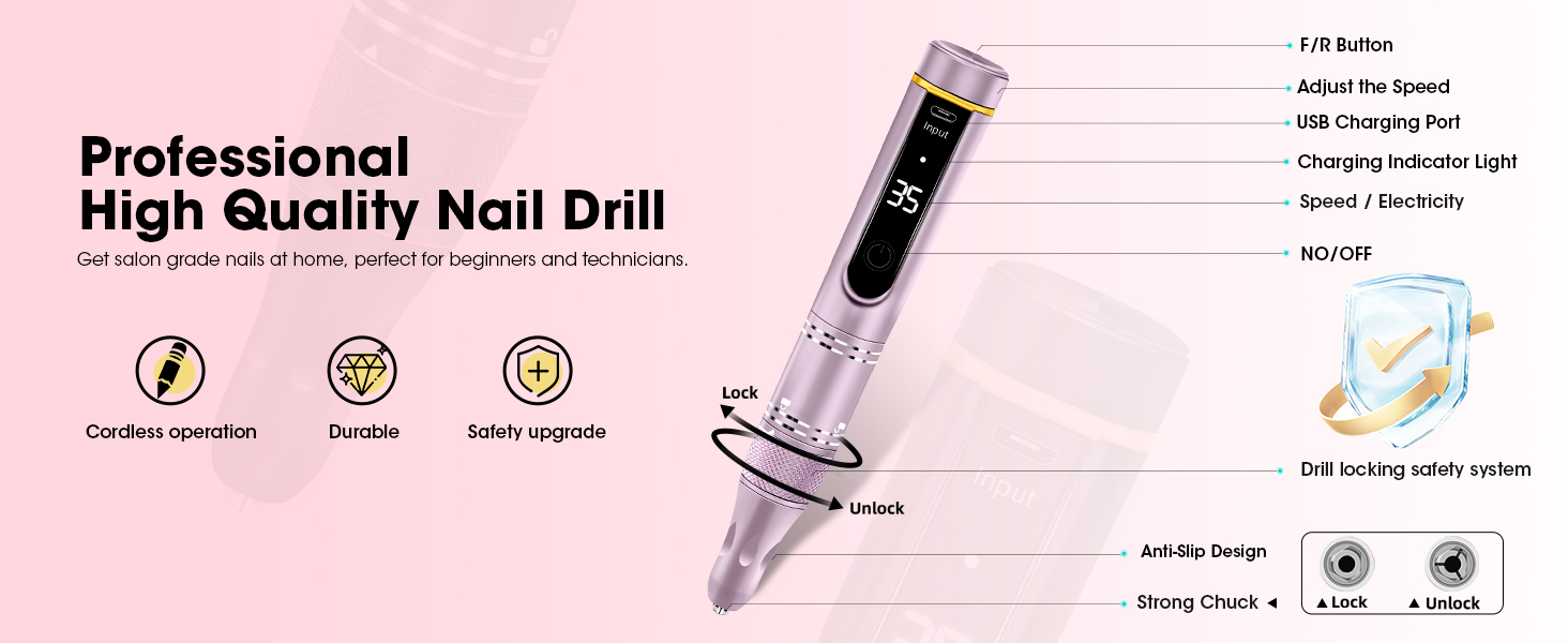 Nail Drill Rechargeable