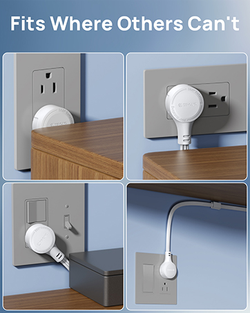 rotating plug extension cord