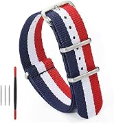 TACTICAL FROG Nylon Watch Band 18mm 20mm 22mm, One-Piece Waterproof Military Watch Straps Replace...