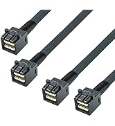 10Gtek# 12G Internal Mini SAS HD SFF-8643 to SFF-8643 Cable, with Sideband, 100-Ohm, 0.5-m(1.6ft)...
